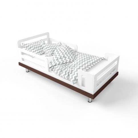 Bed Cloud white / natural wood