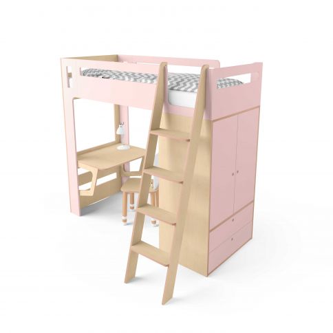 Loft-Bed Smart Cube pink