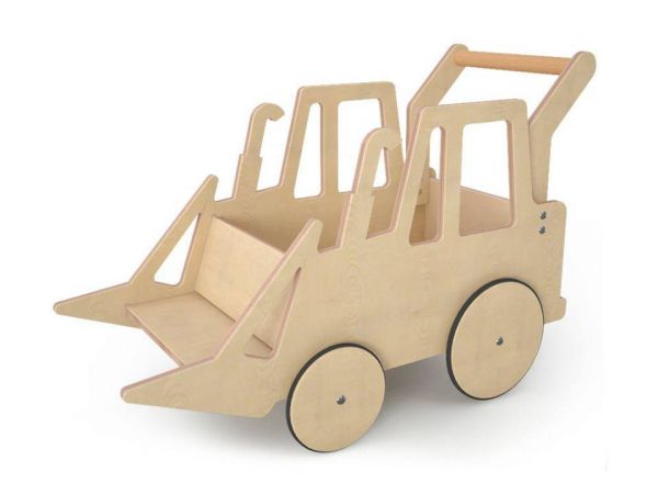 Children's Harvy Tractor Natural Wood