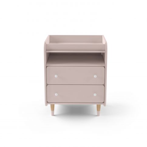 Chest of drawers with changing table Bubble II pink