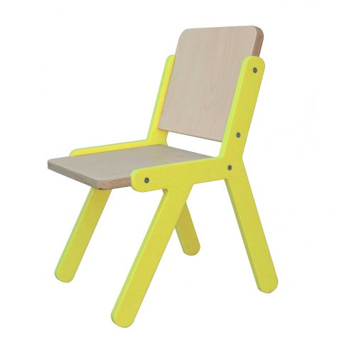 Children's chair Lines 2 yellow