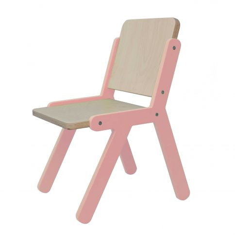 Children's chair Lines 2 pink