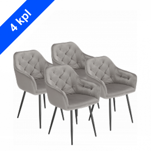 Chairs set GT K-8175 Light Gray (4 pieces)