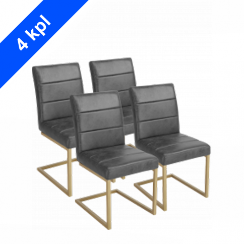 Chair set GT KY8776 Black / Bronzing (4 pcs)