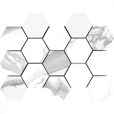 PORCELLANA WHITE GLOSSY 32.5x22.5 HEXAGON