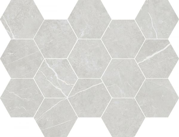 LITTLETON SILVER MATTE 32,5x22,5 HEX